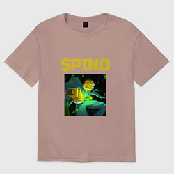 Женская футболка оверсайз Pino криптовалюта самурай