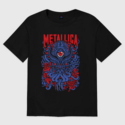 Футболка оверсайз женская Metallica: octopus, цвет: черный
