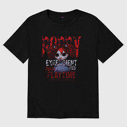 Футболка оверсайз женская Кукла Поппи из Poppy Playtime, цвет: черный