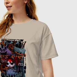 Футболка оверсайз женская Монстры Poppy Playtime, цвет: миндальный — фото 2