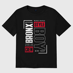 Футболка оверсайз женская Bronx style, цвет: черный