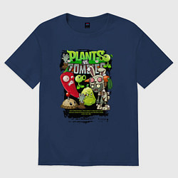 Женская футболка оверсайз Растения против зомби с перчиком