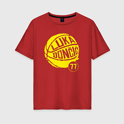 Женская футболка оверсайз Luka Doncic ball