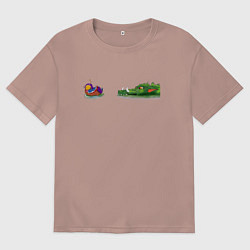 Женская футболка оверсайз Duck and Dragon