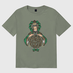 Женская футболка оверсайз Славянская богиня Берегиня