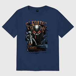 Женская футболка оверсайз Хищник и чужой