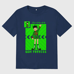 Футболка оверсайз женская Хантер Гон, цвет: тёмно-синий