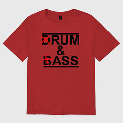 Женская футболка оверсайз Drum and bass color