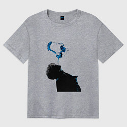 Футболка оверсайз женская Три дня дождя постер, цвет: меланж