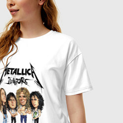 Футболка оверсайз женская Metallica juniors - cartoon, цвет: белый — фото 2