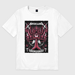 Футболка оверсайз женская Metallica - royal arena Denmark, цвет: белый
