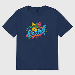 Женская футболка оверсайз Надпись экзотика