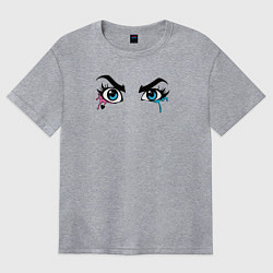Женская футболка оверсайз Глаза Харли