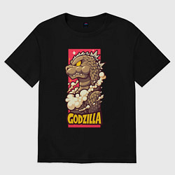 Футболка оверсайз женская Pink godzilla, цвет: черный