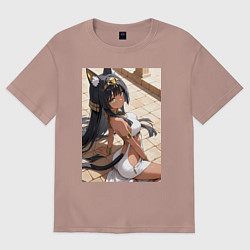 Футболка оверсайз женская Сфинкс в древнем Египте, цвет: пыльно-розовый