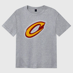 Женская футболка оверсайз Кливленд Кавальерс лого