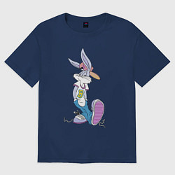 Женская футболка оверсайз Bugs Bunny in the sneakers