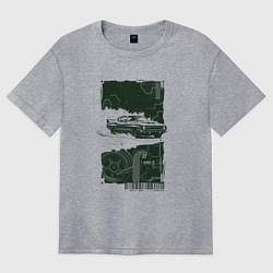 Женская футболка оверсайз Спорткар в гранж стиле