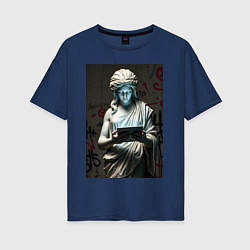 Женская футболка оверсайз Античная статуя с планшетом