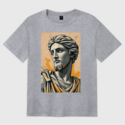 Женская футболка оверсайз Арт с античным портретом