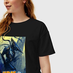 Футболка оверсайз женская MDK - Kurt, цвет: черный — фото 2