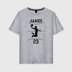 Женская футболка оверсайз James 23