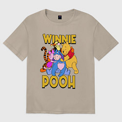 Женская футболка оверсайз Winnie Pooh hugs