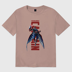 Женская футболка оверсайз Капитан Америка: Новый мир