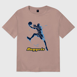 Футболка оверсайз женская Nuggets baller, цвет: пыльно-розовый