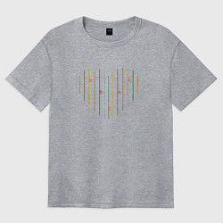 Женская футболка оверсайз Весна на сердце