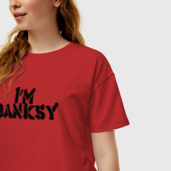 Футболка оверсайз женская Это Бэнкси, цвет: красный — фото 2