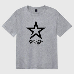 Футболка оверсайз женская София - звезда, цвет: меланж