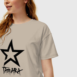 Футболка оверсайз женская Tamara - star, цвет: миндальный — фото 2