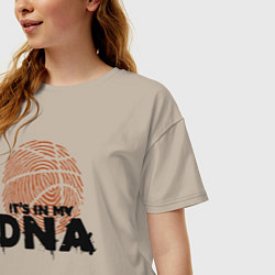 Футболка оверсайз женская ДНК баскетбола, цвет: миндальный — фото 2