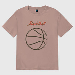 Футболка оверсайз женская Basketball vibe, цвет: пыльно-розовый