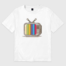 Женская футболка оверсайз Retro television