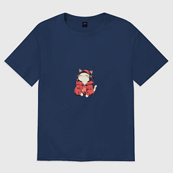 Женская футболка оверсайз Бит Мурлыка