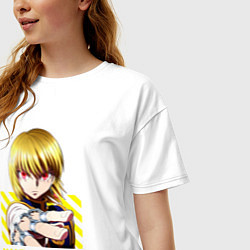 Футболка оверсайз женская Хантер Курапика, цвет: белый — фото 2