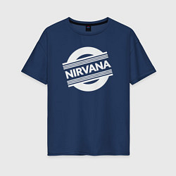 Футболка оверсайз женская Rock Nirvana, цвет: тёмно-синий