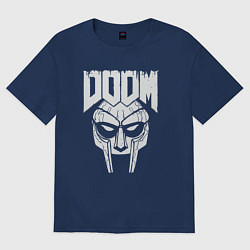 Футболка оверсайз женская Doom mask, цвет: тёмно-синий