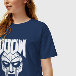 Футболка оверсайз женская Doom mask, цвет: тёмно-синий — фото 2