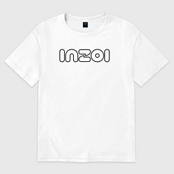 Женская футболка оверсайз Inzoi белый логотип