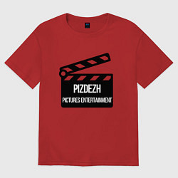Женская футболка оверсайз Pizdezh pictures entertainment