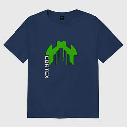 Футболка оверсайз женская Cortex зелёный aneurism iv, цвет: тёмно-синий