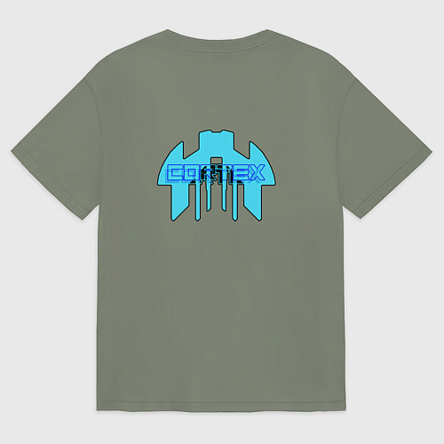 Женская футболка оверсайз Cortex голубой aneurism iv / Авокадо – фото 2