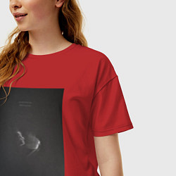 Футболка оверсайз женская Смотреть фильмы, цвет: красный — фото 2