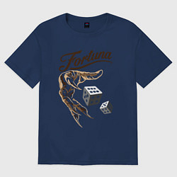 Футболка оверсайз женская Рука с когтями и игральные кости, цвет: тёмно-синий