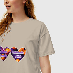 Футболка оверсайз женская Иринка апельсинка, цвет: миндальный — фото 2