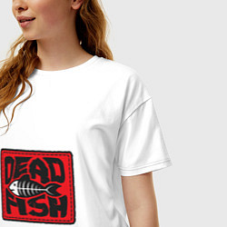 Футболка оверсайз женская Dead Fish панк рок, цвет: белый — фото 2