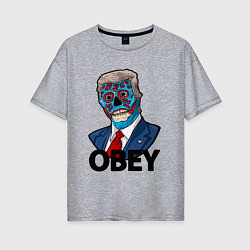 Женская футболка оверсайз Trump obey